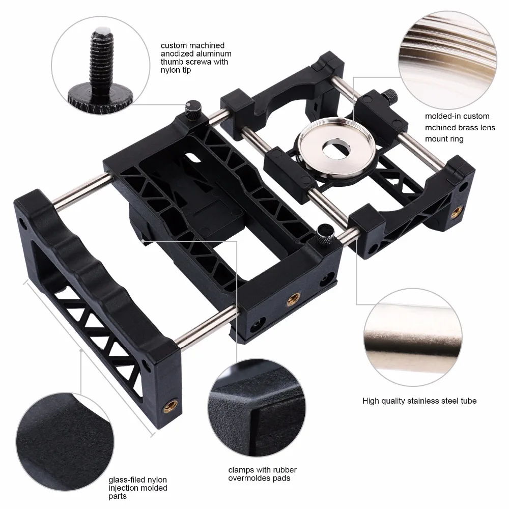 Phone Mount Holder Stabilizer Grip Cage System + Macro + Wide Angle Lens For iPhone 15 14 13 Pro Max 7 6S 6 Samsung