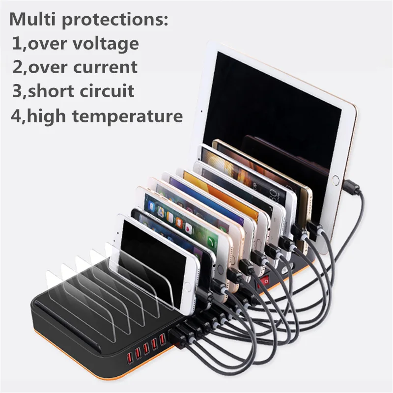 Go2linK 15 Ports USB Charger Station Dock with Holder 100W Output Max Intelligent