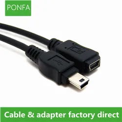 Mini USB typu B 5pin męski na Mini USB żeński Mini USB męski na żeński przedłużacz kabla 1.5 m/ 0.5 m