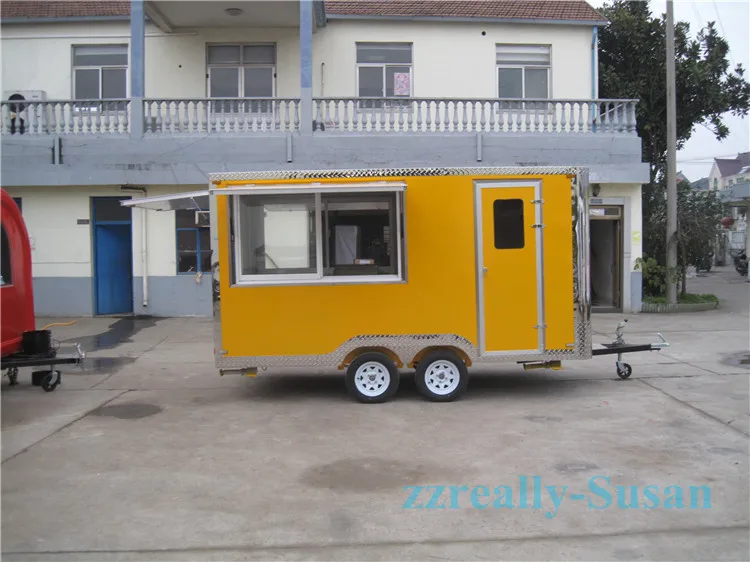 mobile food cart trucks snack food cart hot dog Hamburger ice cream traction cart By fast food trailer