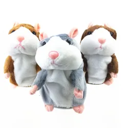 2024 Talking Hamster Mouse Pet Plush Toy Hot Cute Speak Talking Sound Record Hamster Educational Toy for Children Gift