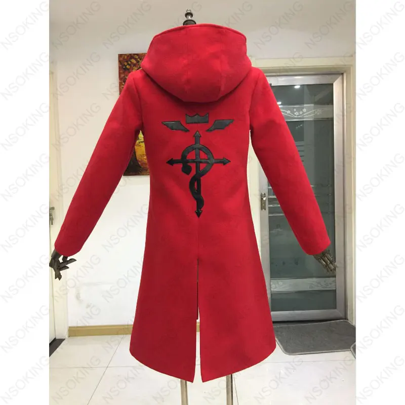 Anime Alchemist Edward Elric Coat Hooded Cosplay Costume Clothing Custom Made