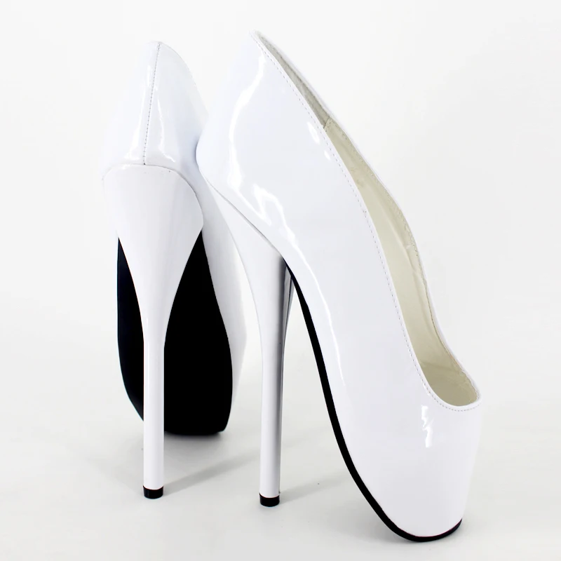 Women Queen Ballet Spike High Heels Slip-On Patent Leather Boots Sexy Fetish Pointed Toe Pumps Dance Party Wedding Shoes