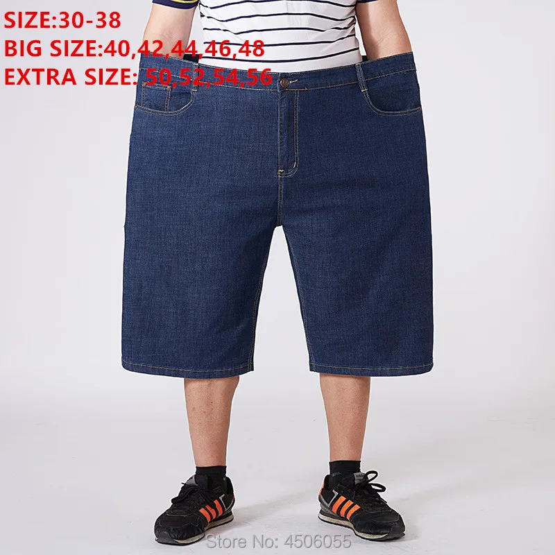 Men Shorts Denim High Waist Summer Short Jeans Loose Masculino Mens Homme Oversized Big Plus Size 48 50 52 54 56 Bermuda Jeans