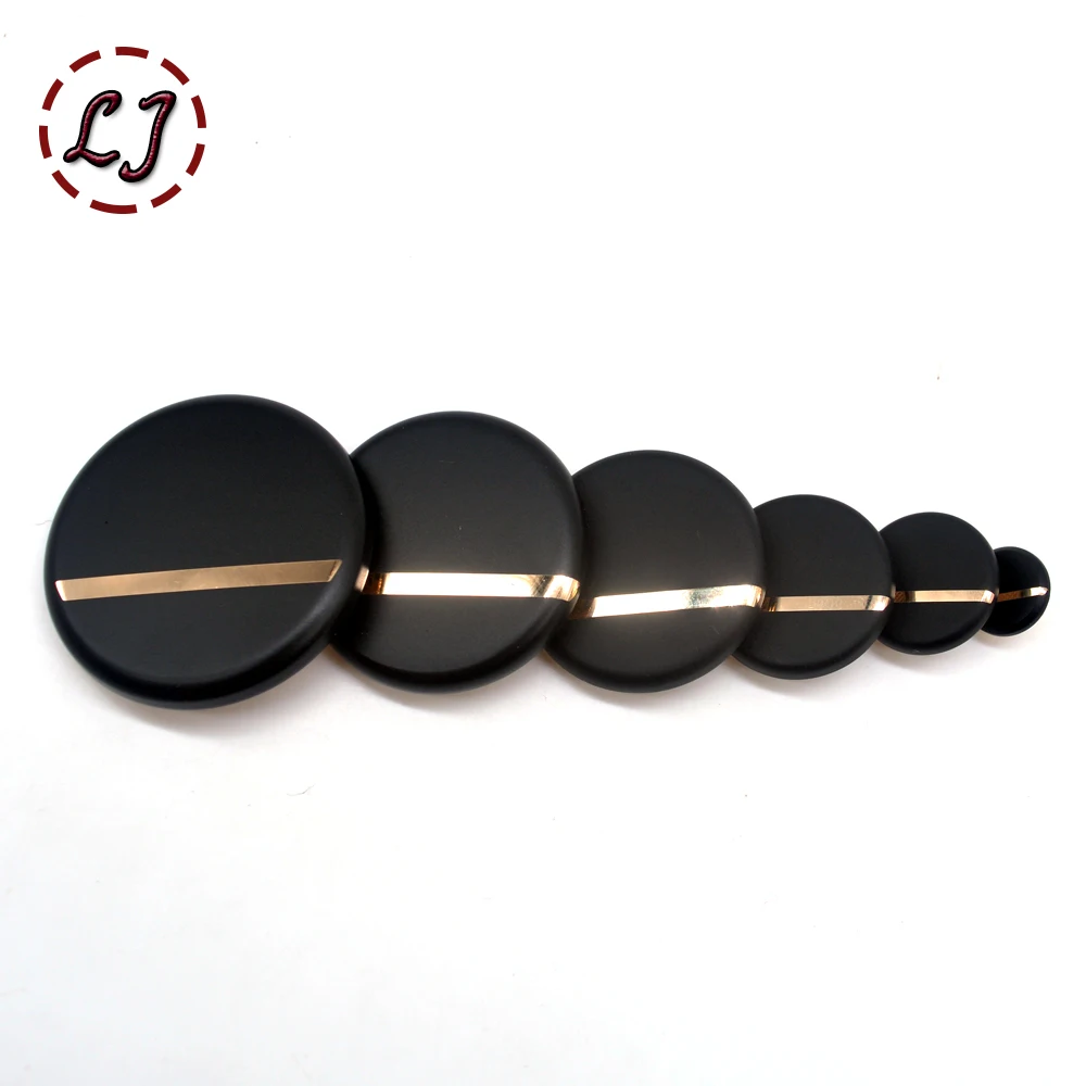 New fashion classic 30mm 40mm big decorative sewing buttons high quality plane black buttons for shirt overcoat accessory DIY