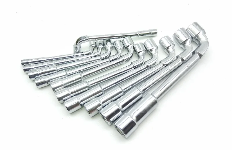 New 11pcs/set L type Hollow socket wrench Car tools Hex Wrench Easy For Long Bolt 6, 7,8, 9, 10, 11, 12,13,14,17,19mm 40CR