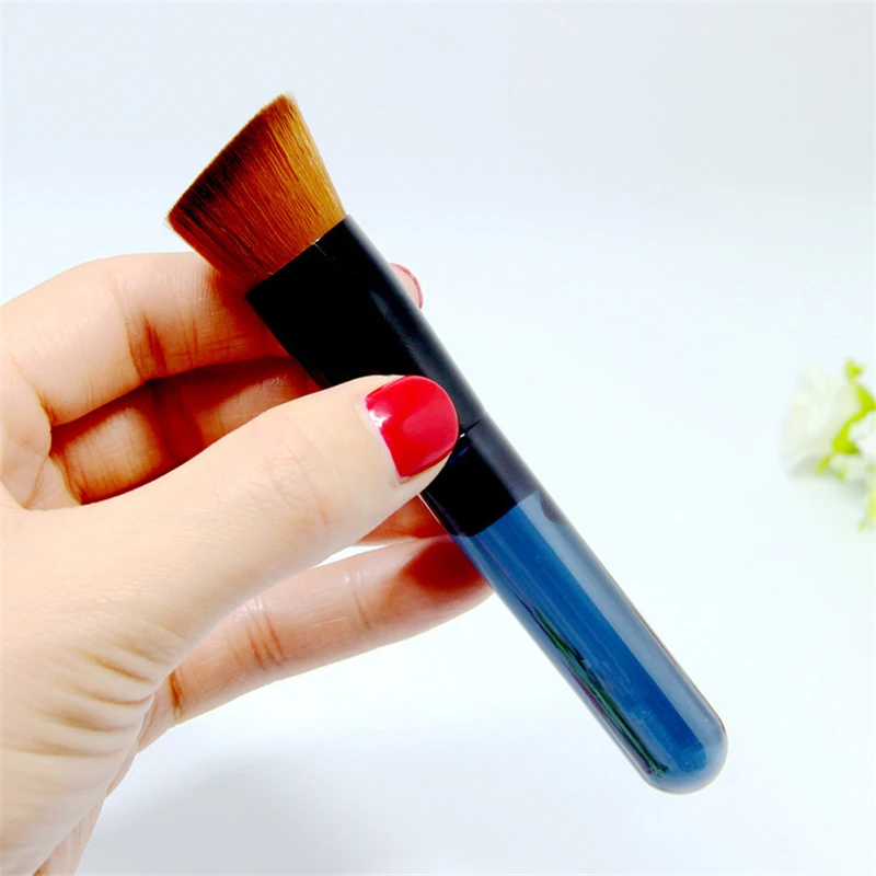 Angled Flat 131 Japan Liquid Foundation Brush BB Cream Sculpting Contour Makeup Brush Acrylic Handle With Case