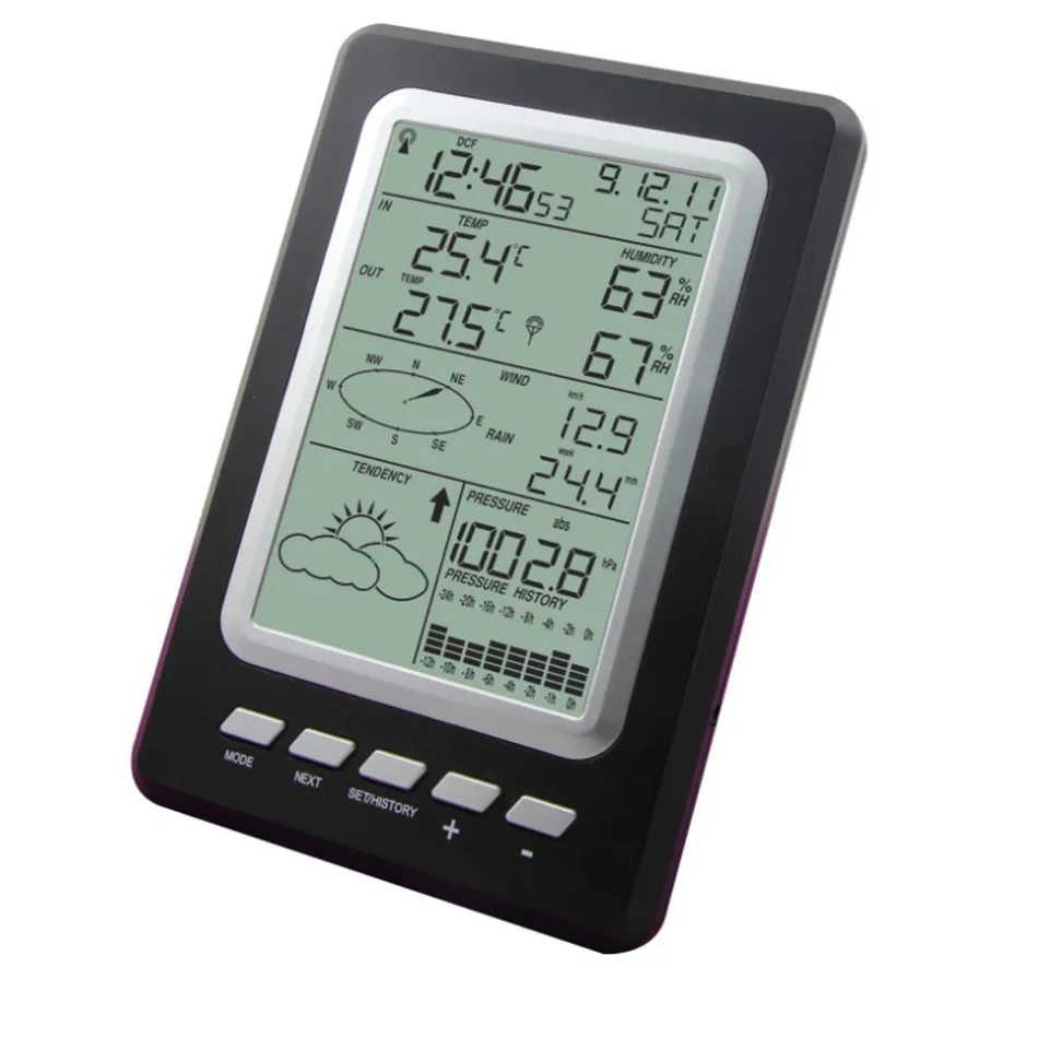 WS1030 Multi-function Solar Home Weather Station Weather Forecaster Wireless Thermometer And Hygrometer