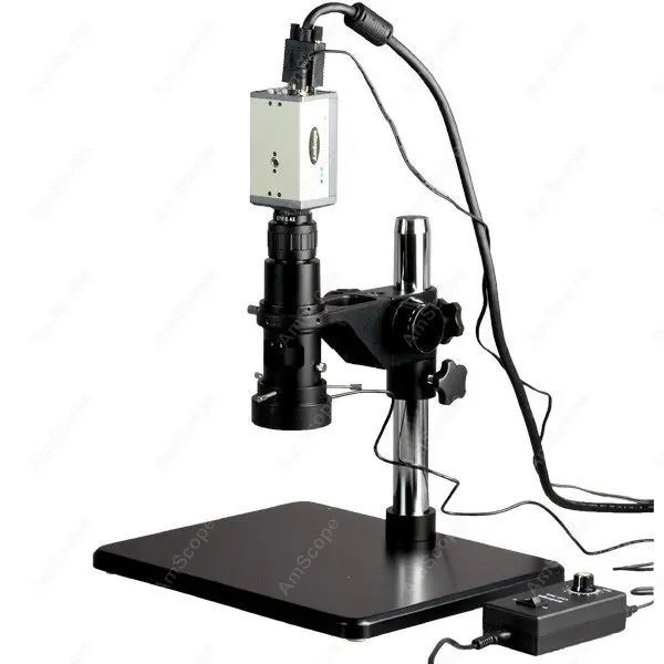 Single Zoom Microscope-AmScope Supplies 11X-80X Inspection Zoom Microscope + VGA Video Camera