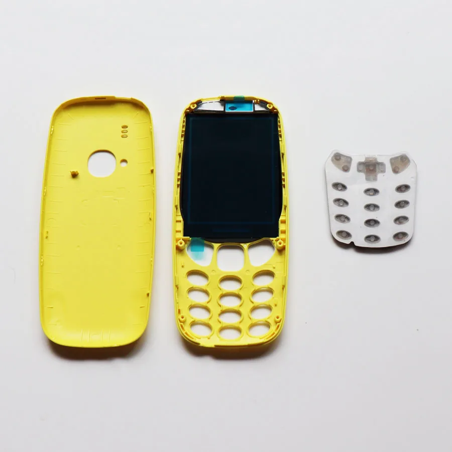 مجموعة جديدة كاملة لنوكيا 3310 الإسكان الإطار الأمامي الأوسط مع لمسة لوحة من الزجاج + بطارية الباب الغطاء القضية + مفاتيح 2016 نسخة