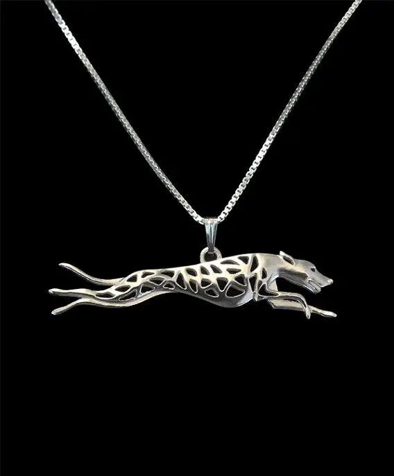 Newest Handmade Greyhound run pendant Necklace women choker chain necklace Dog Jewelry Pet Lovers Gift Idea