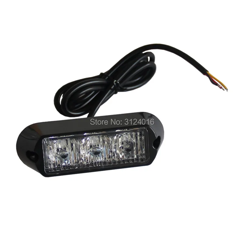 

dahosun 1set Firefighter Emergency Strobe Light Waterproof Car Truck Ceiling Flash Light Amber color 3 LED