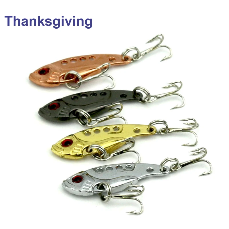 2015 Metal VIB Lures 35mm 3.2g Fishing Lure Hard Bait popper jig Walleye Crappie Minnow Fishing Tackle spinner swimbait vissen