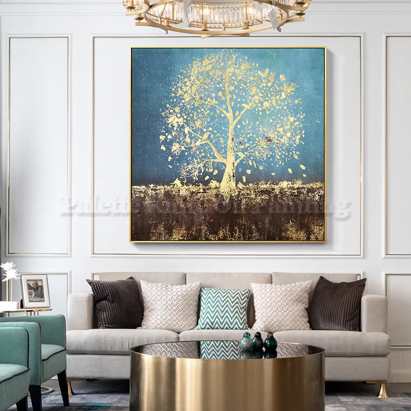 

Hand Painted Flower Tree On Canvas Large Modern Oil Painting Wall Art Pictures For Living Room Cuadro Home Decoracion