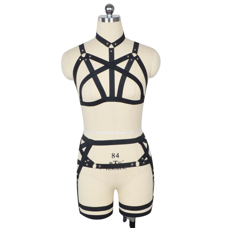 

Body Harness cage bra fetish wear harajuku goth Lingerie set bondage bra sexy costume dress in dance or party crop top bra sets