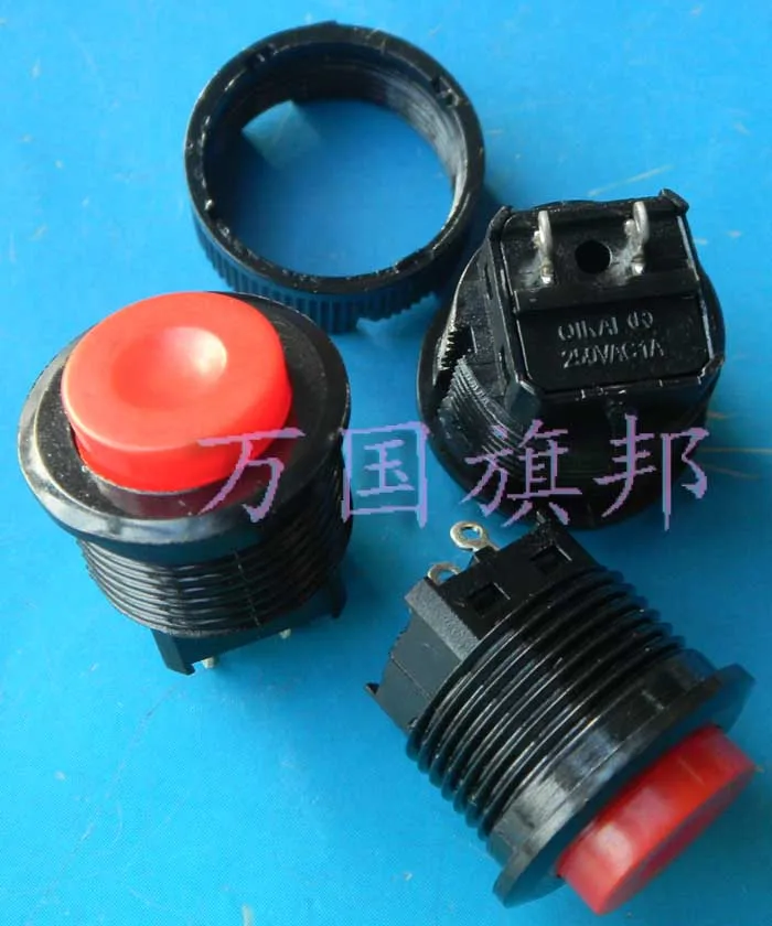 Free Delivery. DS - 510 push button switch 16 mm button switch lock mounting holes self-locking red button