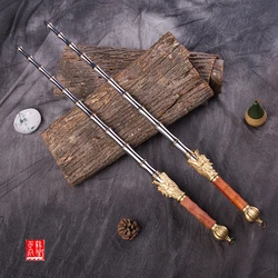 Solid Stainless Steel Bamboo Joint Double Whips Collection, High-grade Standard, Martial Arts Practice