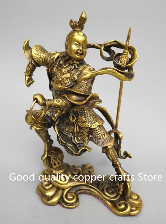 

China seiko carving brass nezha (a mythological person's ) statue