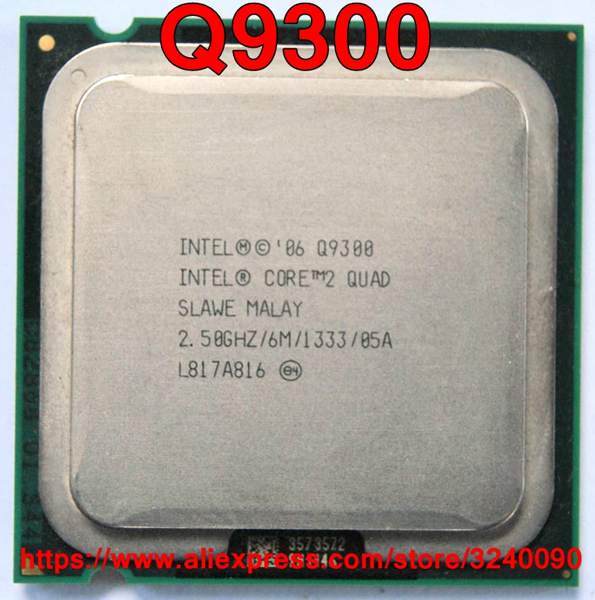 Processador intel quad-core 2.50ghz, 6m, 1333mhz, cpu core intel original quad q9300, soquete 775, frete grátis