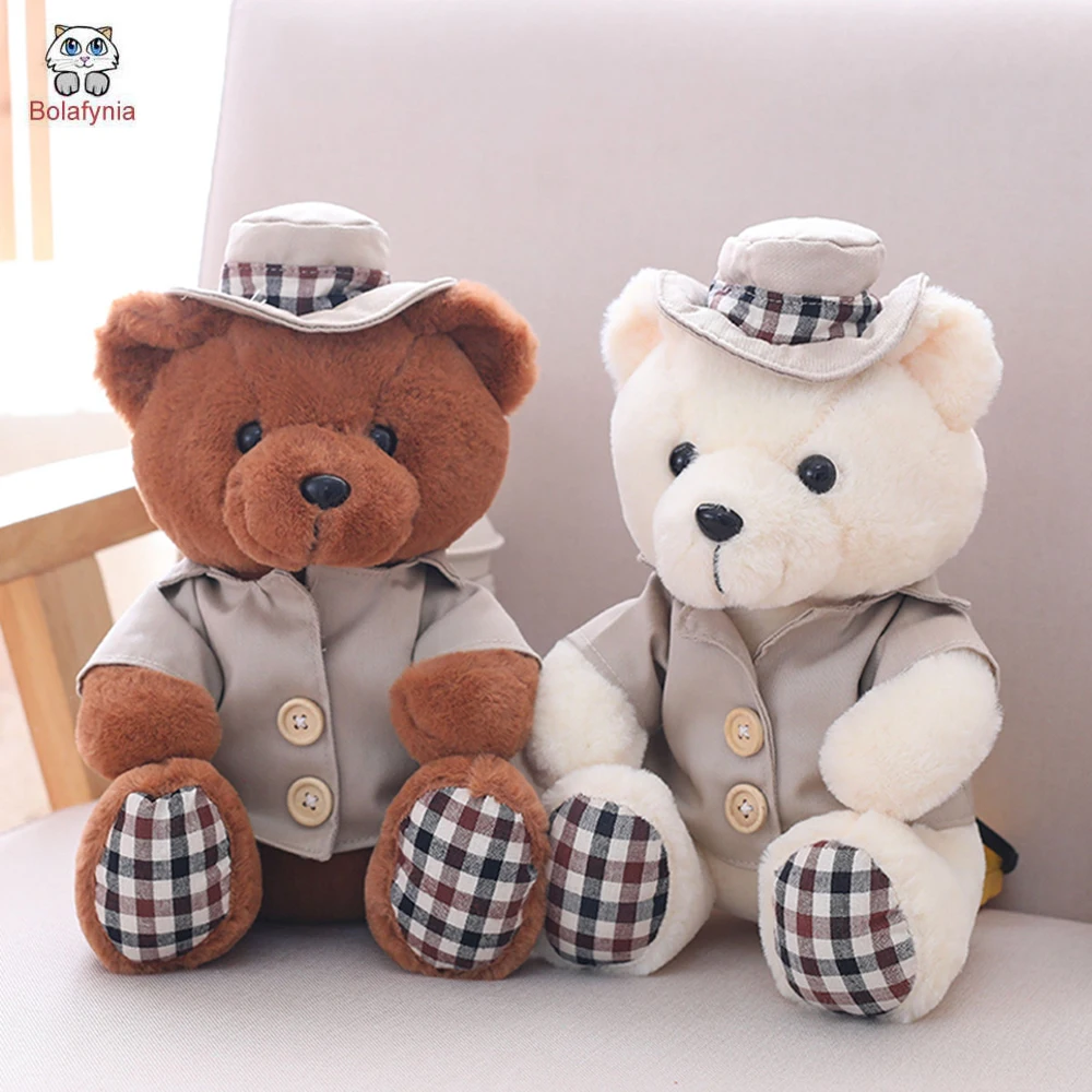 

Children Plush Toy Cute Plaid Teddy Bear Kid Stuffed Christmas Birthday Gift