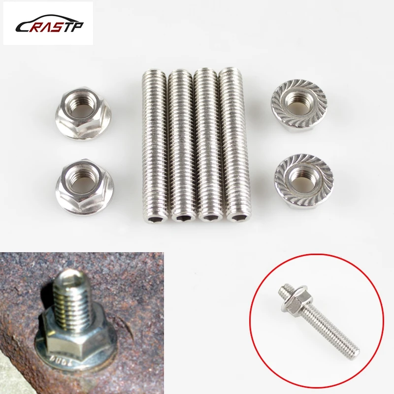 

RASTP-2 Manifolds For Ford 4.6 &amp 5.4 Liter V8 Stainless Exhaust Manifold Stud Kit Studs 4 Pcs RS-TC009