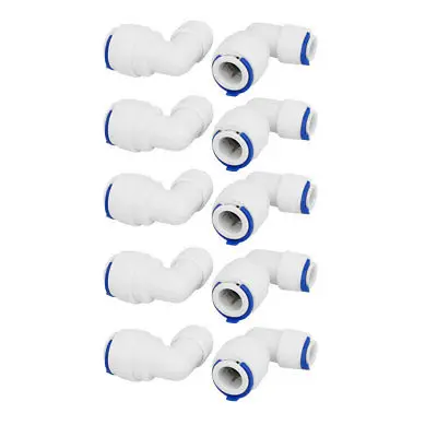 

1/4" x 3/8" Tube Elbow Push In Quick Connect 10pcs for RO Water Filter Fitting