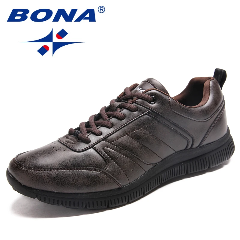 BONA-zapatos informales con cordones para hombre, zapatillas planas de microfibra, cómodas, ligeras y suaves, envío rápido