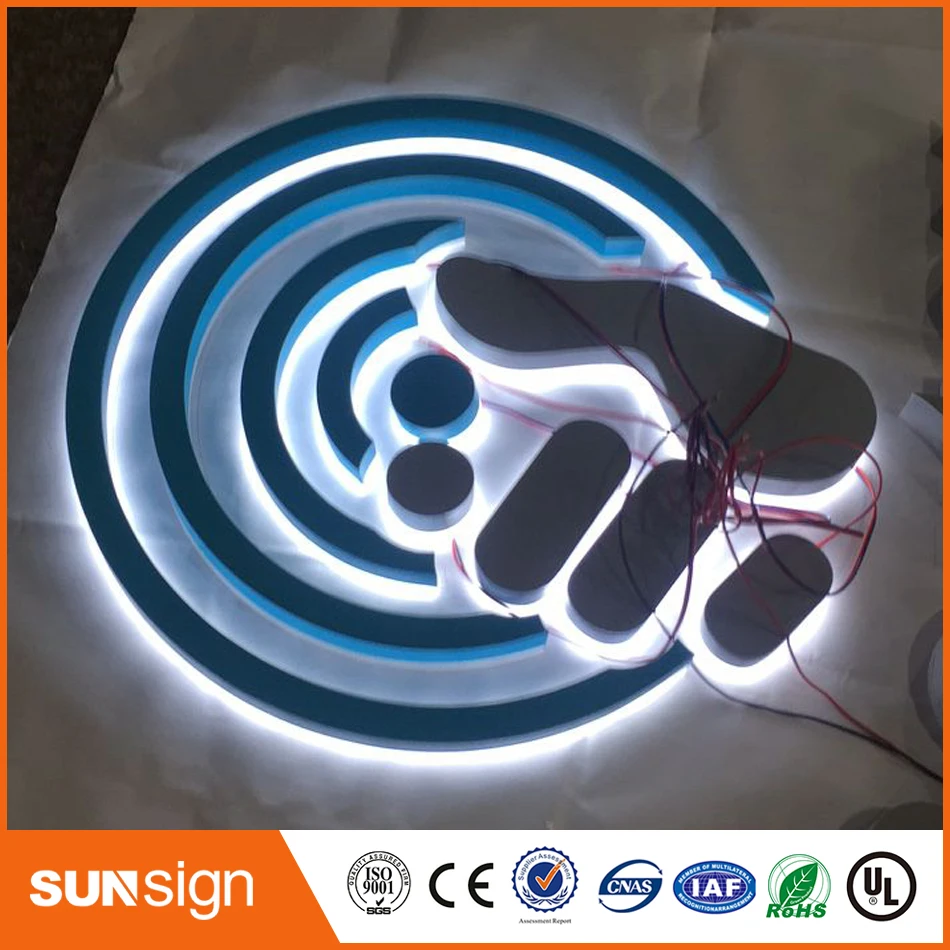 waterproof 3d led letter sign for outdoor backlit sign