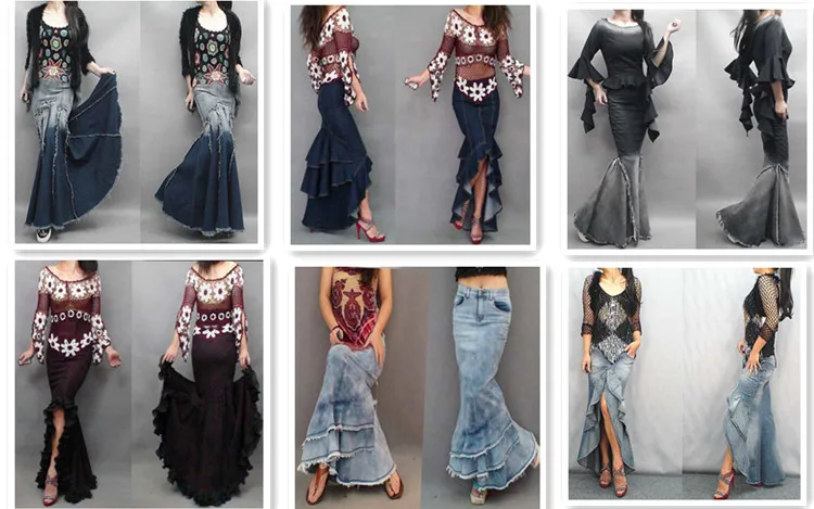TIYIHAILEY Long Maxi A-line Elastic Waist Women Summer Spring Cotton Linen Big Hem Patchwork Skirts Black Red Layer Ladies Skirt