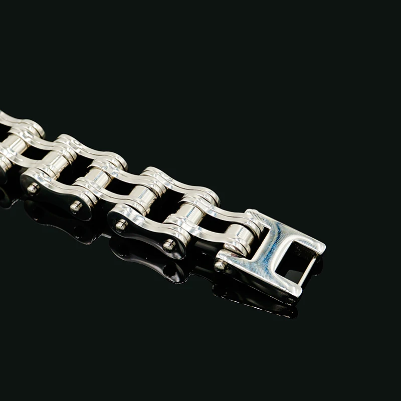 Punk Steel Color Bicycle Biker Bracelets & Bangles Motorcycle Chain Men's Bracelet Men Stainless Steel Biker Men Jewelry Gift