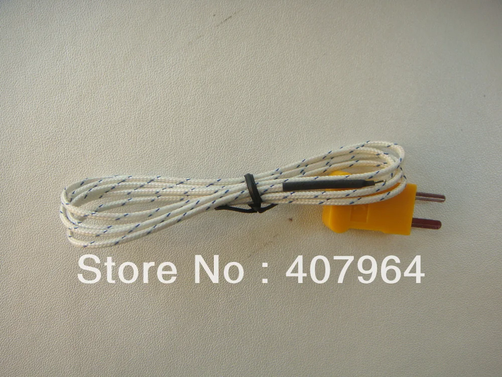 TP-01 K Type Exposed  thermocouple with Connector  ,Finerglass coated  length 1000mm