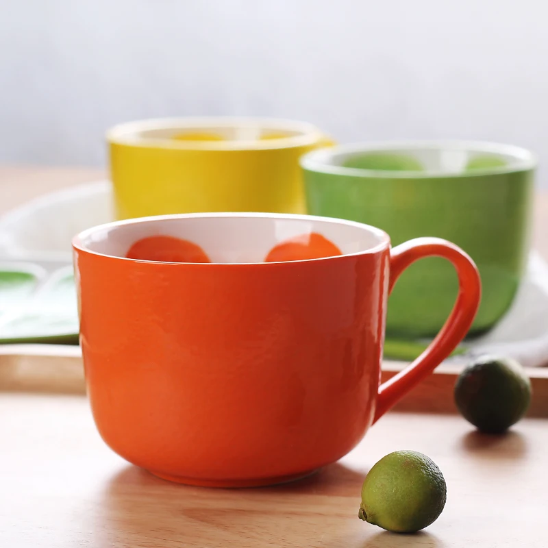 Ceramic Mug Cup Watermelon Lemon Cantaloupe shape coffee cup lovely breakfast cereal milk cup