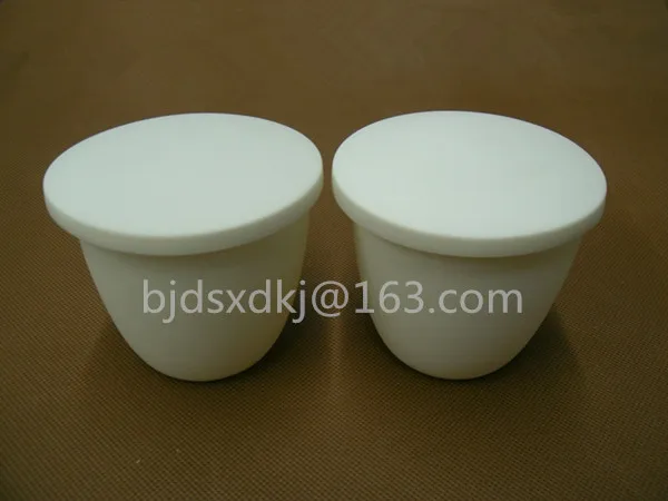 

99.3% alumina crucible / 150ml / with lids / Arc-Shaped / corundum crucible / Al2O3 ceramic crucible / Sintered crucible