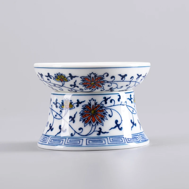 "King Tea Mall" coladores de té de loto de porcelana azul y blanca, filtros, infusores para té chino Gongfu Chadao, Teawares