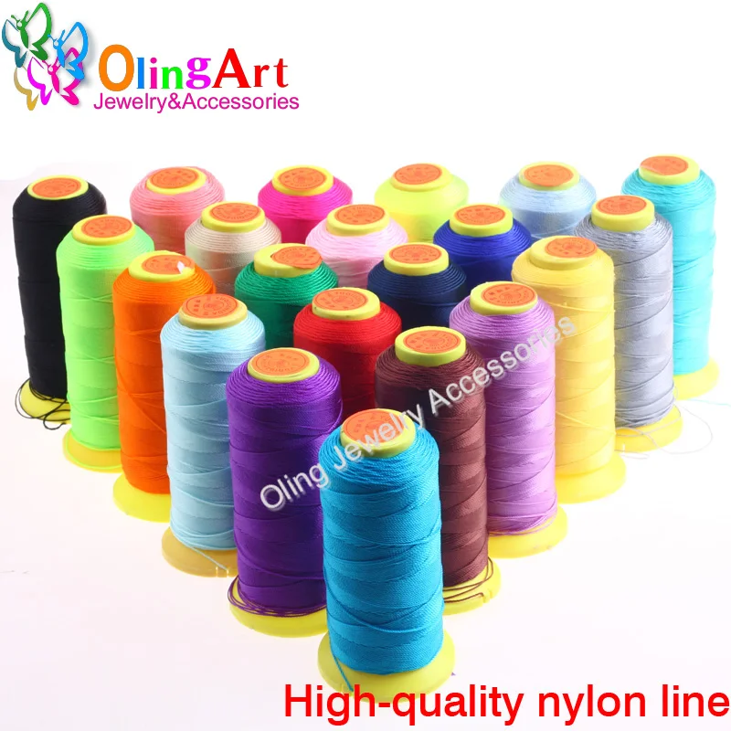 OlingArt 0.5MM Mixed multicolor options Nylon Thread line/wire/rope choker earrings Bracelet necklace jewelry making