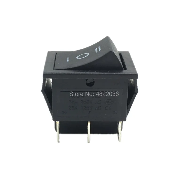 1PC Rocker Switch KCD4 Latching/Self Reset Power Switch With Light 6 Pins 3 Position ON OFF ON 16A 250VAC 20A 125VAC