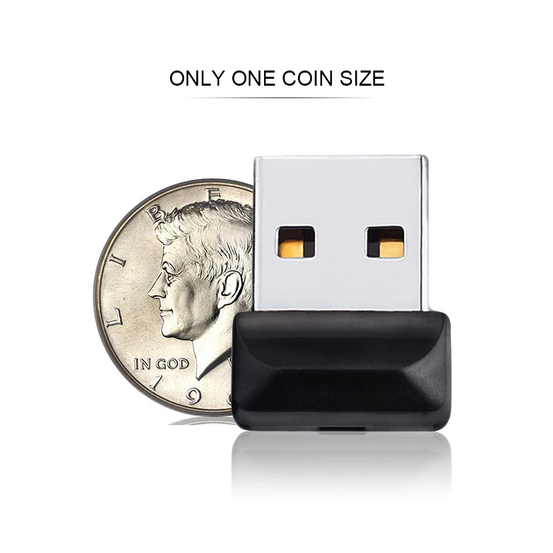 Mini clé Usb 2.0 noire de haute qualité, support à mémoire de 4gb 8gb 16 gb 32gb 64gb