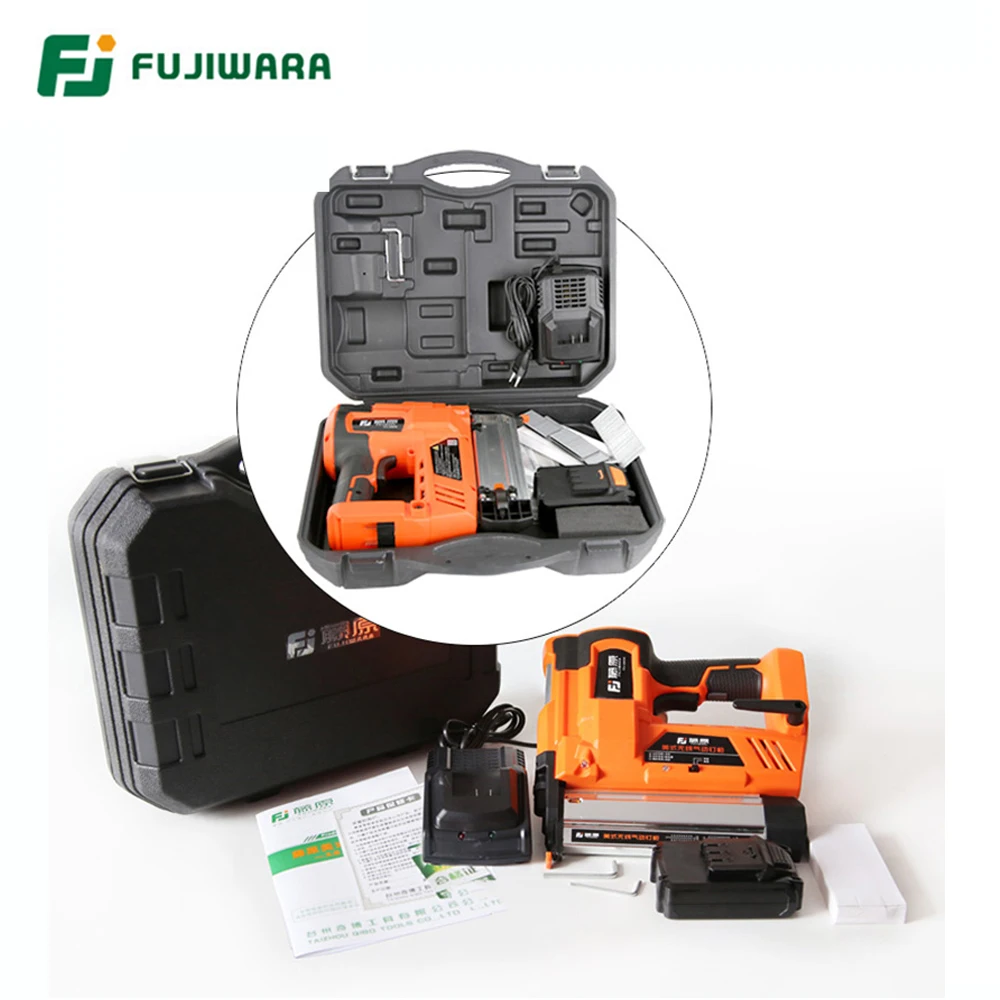 FUJIWARA Electric Nail Gun Single-use/Double-use Nail Stapler 422J Nails F30 Straight Nail Gun Woodworking Tools