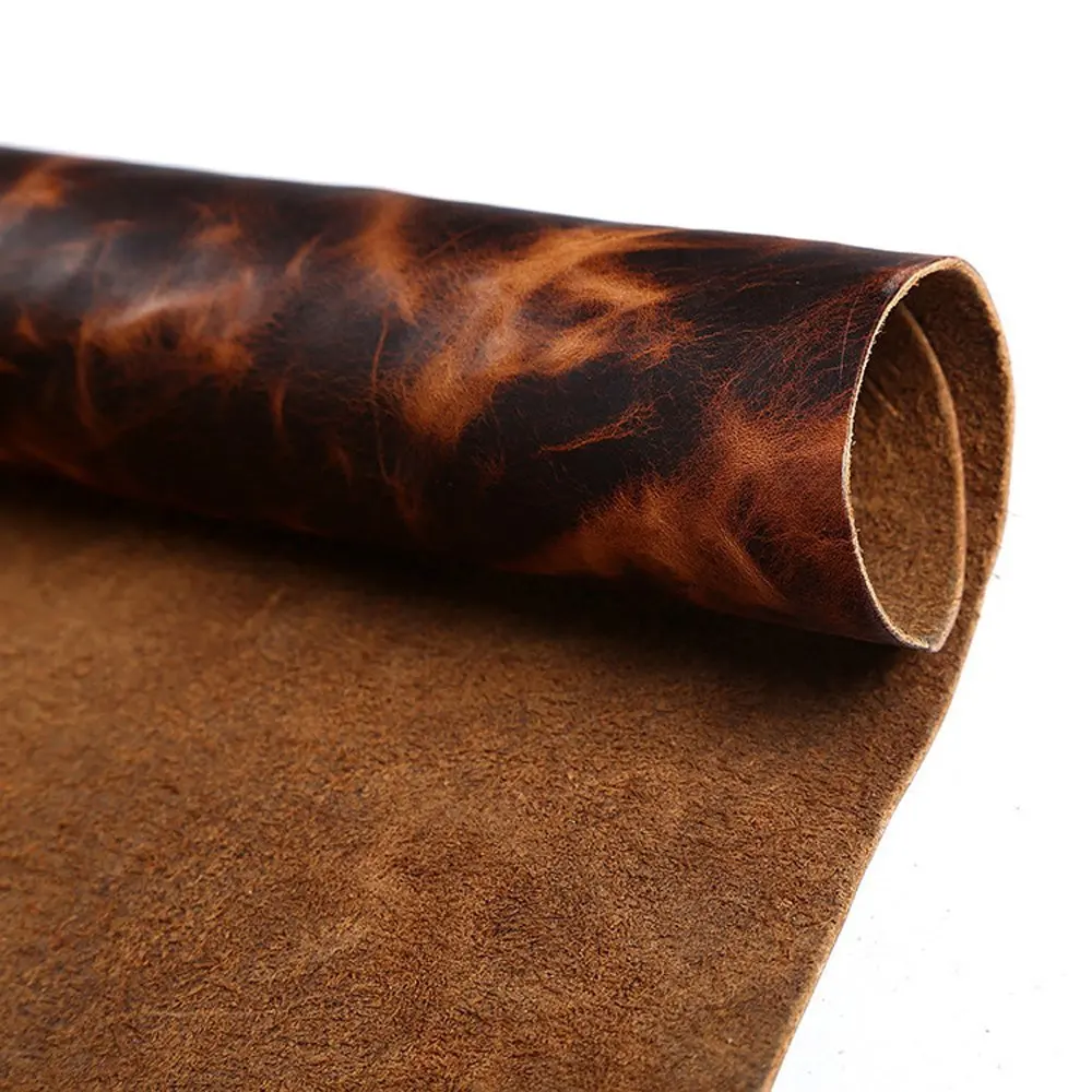 Cowhide cow leather thick genuine leather wax hard First Layer Tanned cow skin hide vintage DIY Leathercraft leather piece