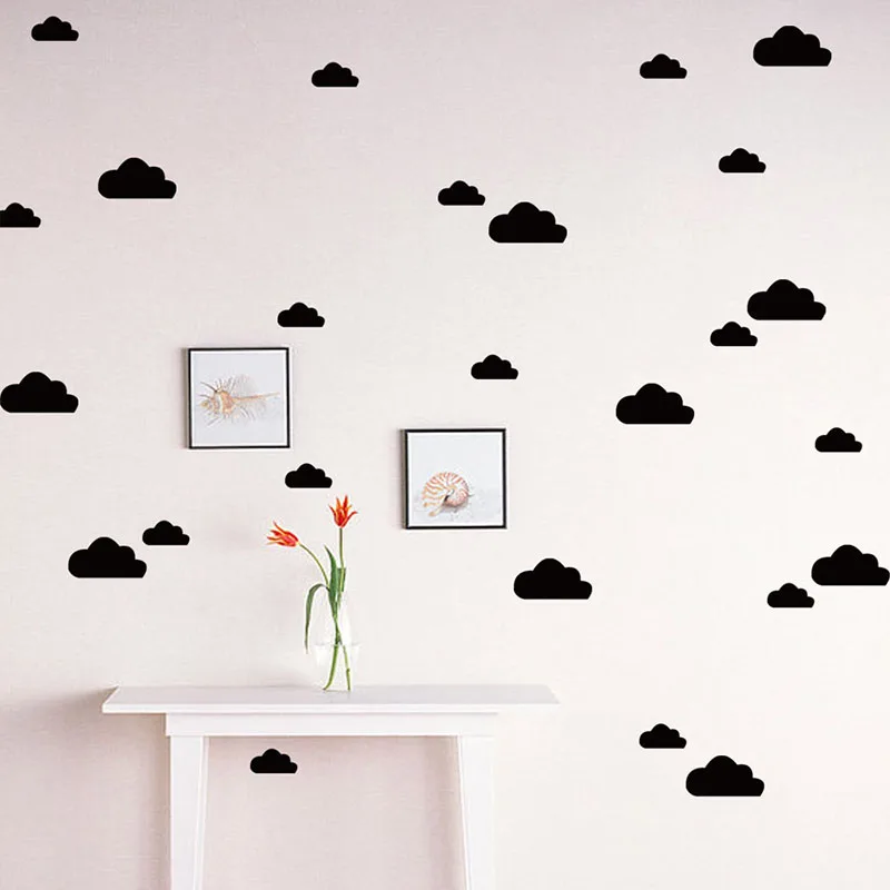 Cartoon White Clouds Wall Stickers For Kids Baby Rooms Nursery Decoration Self-adhesive Wall Decals Vinyl Art Mural Wallpaper