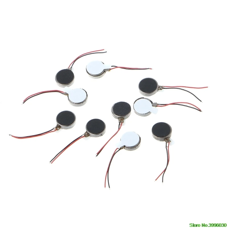 10x DC 3V 70mA 12000 RPM Für Telefon Münze Flache Vibrations Motor