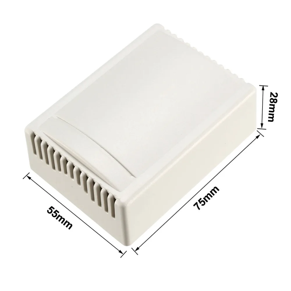 Uxcell 1 ชิ้น 75x55x28 มม. ABS DIY อิเล็กทรอนิกส์นาฬิกาปลุกกล่อง Junction Box Case Enclosure สีขาวสำหรับสัญญาณแชสซี