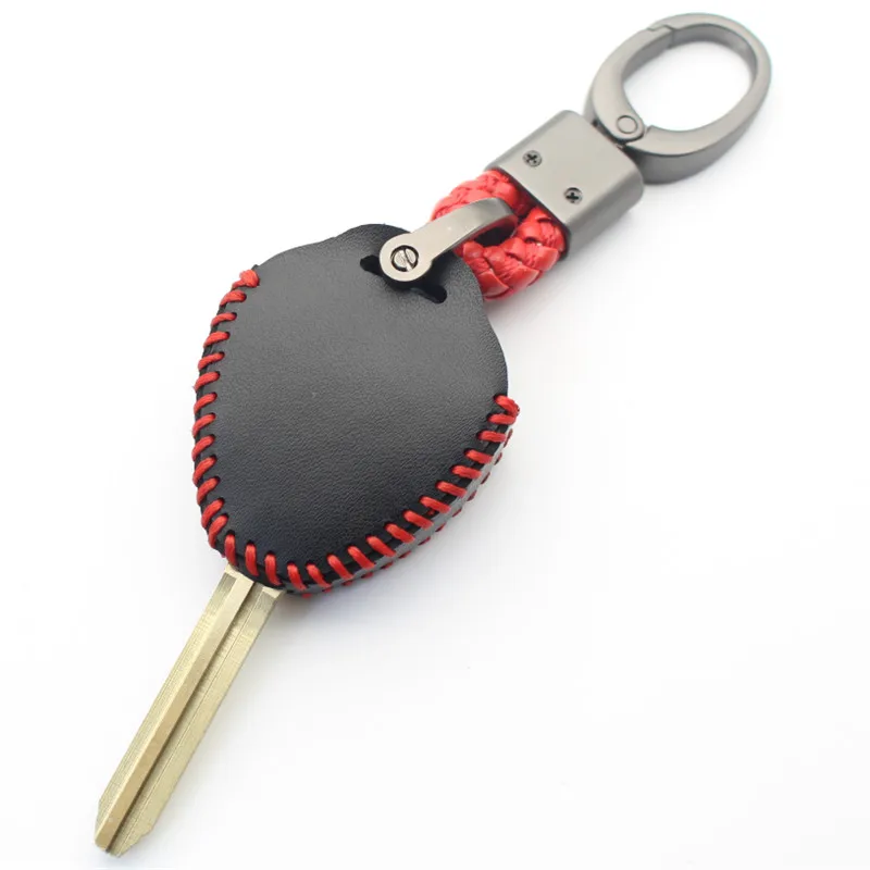 FLYBETTER Genuine Leather KeyChain 2Button Remote Key Case Cover For Toyota Camry/Prado/Corolla/Avensis/Yaris (B) L330