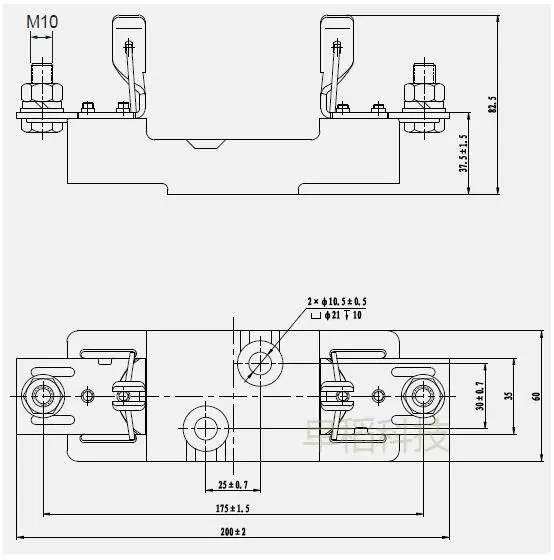 [SA]Mingrong square knife contact plug type fuse base NT2 RT16-2 NH1 RT16-1 --5PCS/LOT