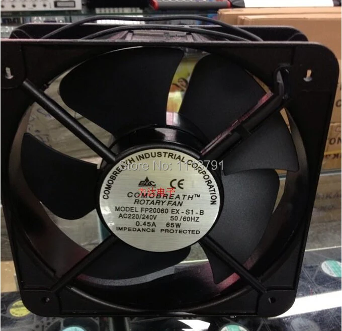 

1 PCS Metal casing 220V Industrial fan 0.45A 65W 200x200x60 mm Ball Cooling Fans