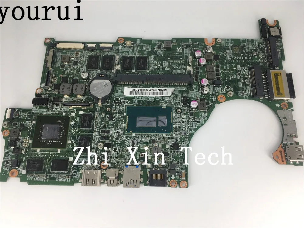 

yourui NBMQ711002 NB.MQ711002 For Acer Aspire V5-573 V5-573G Laptop Motherboard DAZRQMB18F0 SR1EF i5-4210u CPU 100% Tested ok