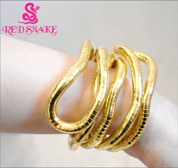 RED SNAKE 1piece Gold-color Bendy Fashion Flexible Snake Necklace 90cm*6mm Larger Retail for $26