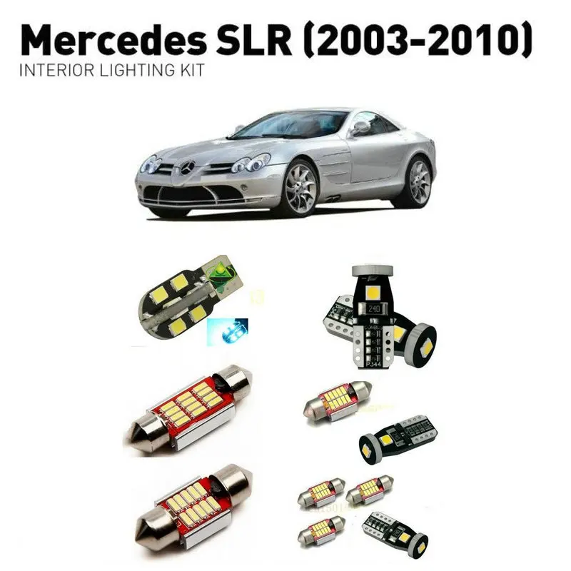 

Led interior lights For mercedes slr 2003-2010 11pc Led Lights For Cars lighting kit automotive bulbs Canbus