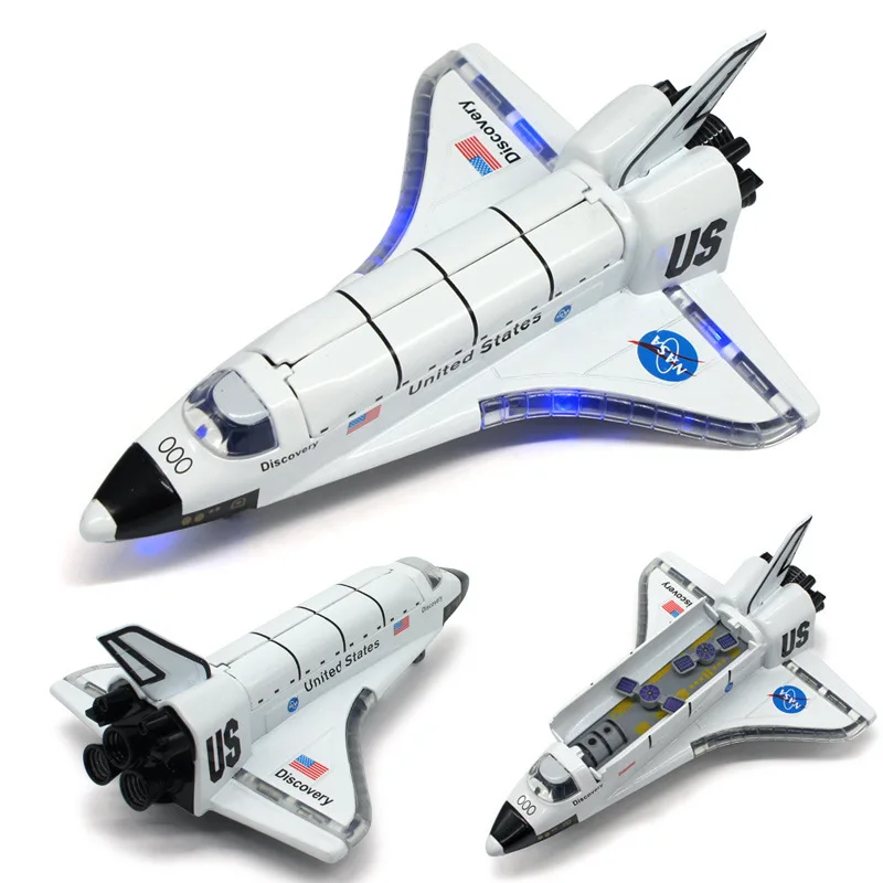 

1:100 Alloy Space Shuttle Die Cast Space Craft Space Plane SpaceShip Model 19Cm Length With Light Music For Kids Toys