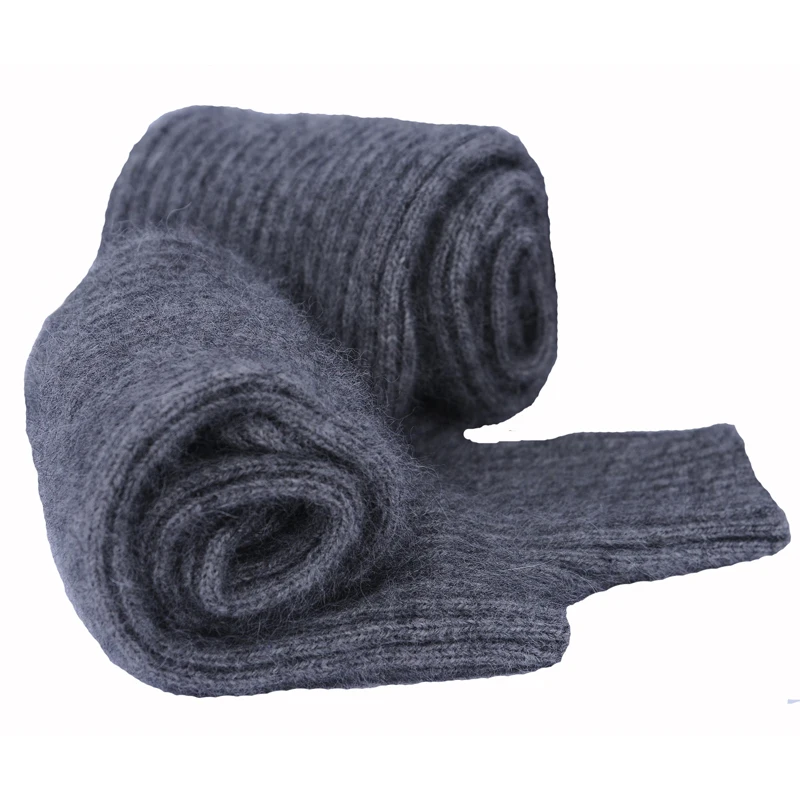 LHZSYY 40 centimetri di Visone Cashmere sezione Lungo Inverno Tenere In caldo Addensare Guanti di Moda Nuovo colore Solido Ci fori per le dita Delle